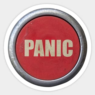 Red Industrial Panic Button Sticker